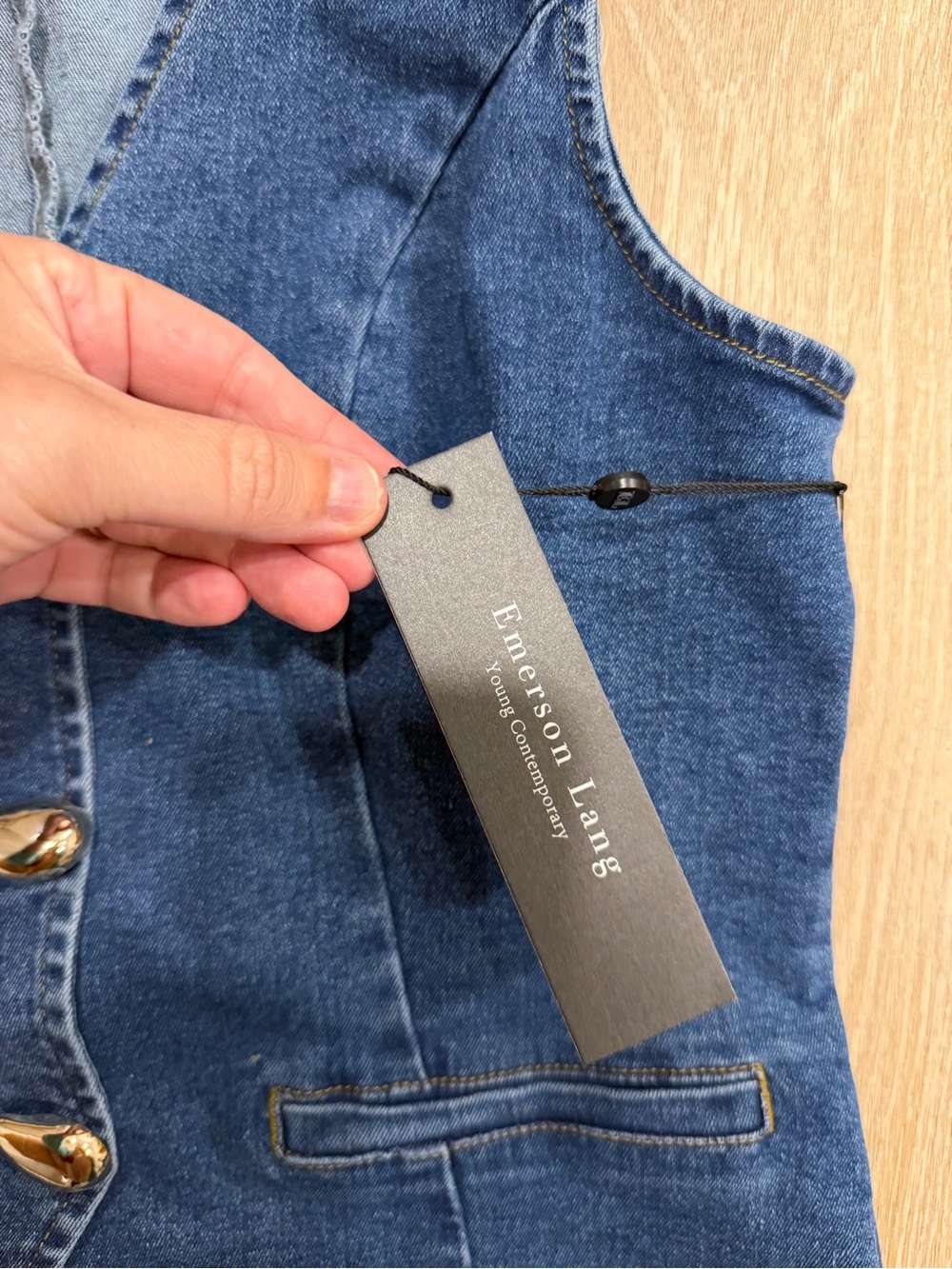 NWT Emerson Lang denim vest - Picture 5 of 6